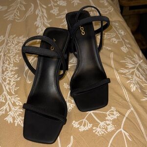 ALDO OKURR Elegant Black Heeled Sandals